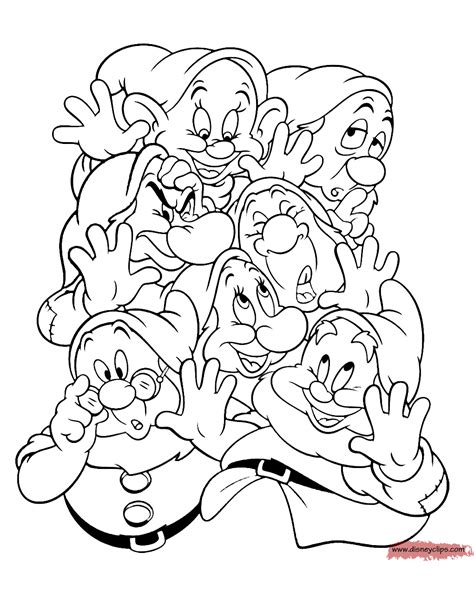 Snow White And The Seven Dwarfs Coloring Pages 5 Disneys World Of