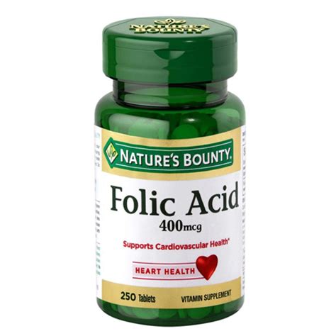 It is commonly used with b vitamins and it is really useful for your body in forming blood cells. Buy Nature's Bounty Folic Acid 400 mcg online in Pakistan ...