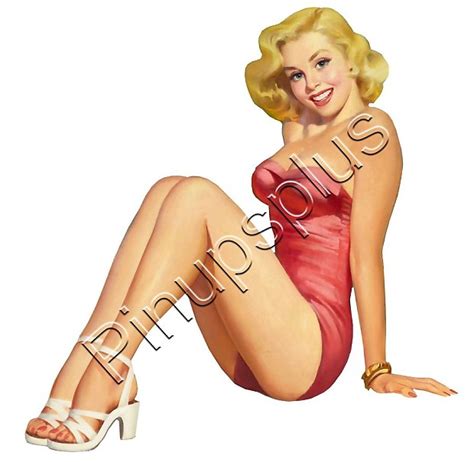 Retro Sexy Pinup Pin Up Girl Guitar Decal On White