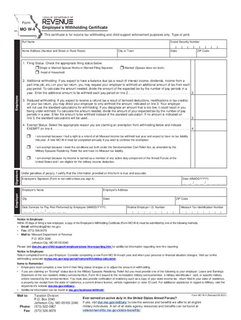 Missouri State Tax Form 2021 Fill Out And Sign Online Dochub