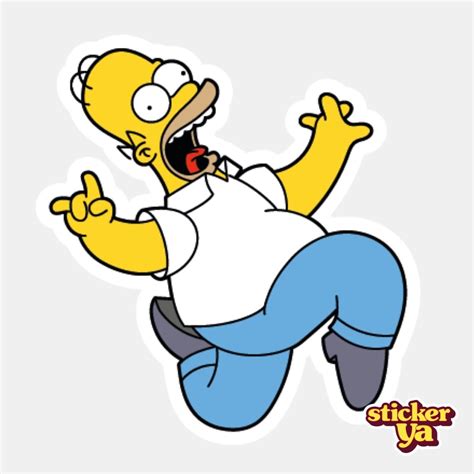 Homero Pánico Sticker Simpsons Tienda On Line De Stickers Stickerya