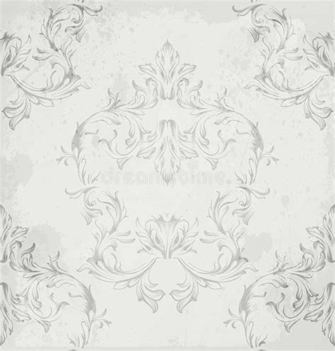 Luxurious Damask Pattern Vector Ornament Decor Baroque Background