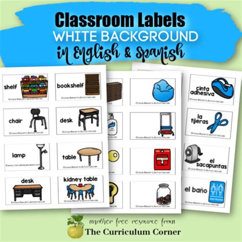 Free Printable Classroom Labels With Pictures Pdf Free Printable