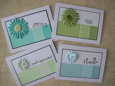 I chose behr's wide 5x6 paint chip samples to design these cards. Paint Chip Card Set | Paint chip cards, Paint sample cards, Paint cards