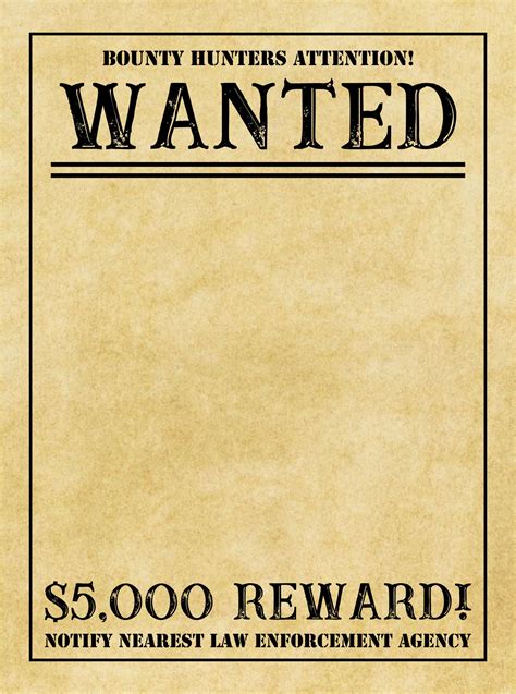 7 Best Images Of Old West Wanted Posters Printable Old West Wanted