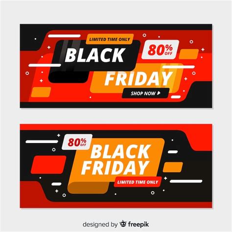 Free Vector Flat Design Black Friday Collection Of Banners