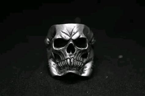 Skull Mens Ring Skull Ring 925 Silver Skull Ring Gothic Ring Jewelry