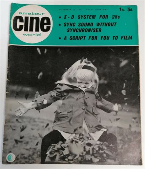 Magazine Vintage Amateur Cine World Film Making Magazine Date Nov