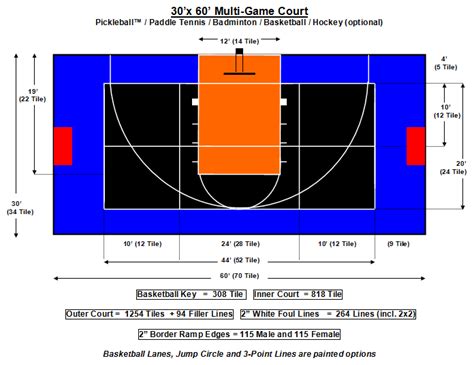30 X 60 Multi Game Court Home Basketball Court Basketball Court