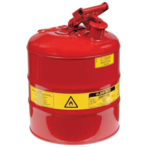 Justrite Safety Can Type I Five Gallon Galvanized Steel
