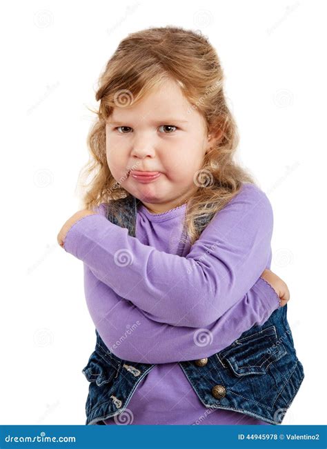 Sulky Angry Young Girl Sulking And Pouting Stock Photography