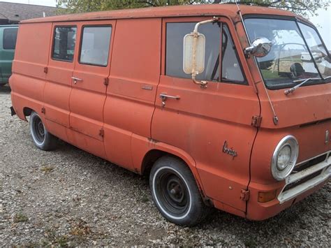 1968 Dodge A100 Van Red Rwd Automatic A108 For Sale