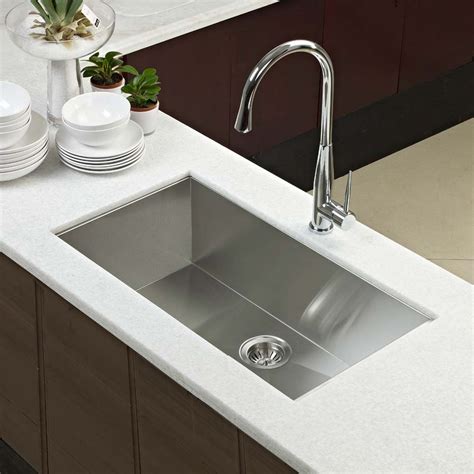 Efficiency™ sink basket for executive chef™ and efficiency™ kitchen sink. Undermount 0-Hole Large Single Bowl Kitchen Sink - Houzer