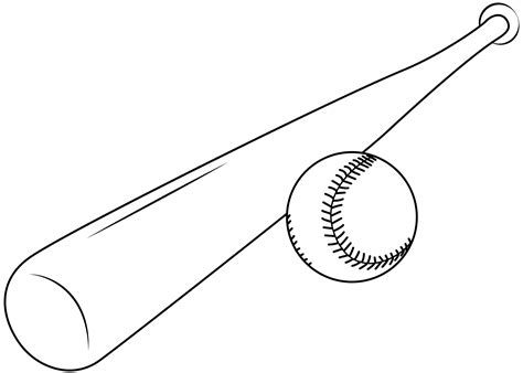 Baseball Bat And Ball Printable Template Free Printable Papercraft