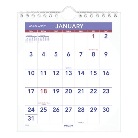 Mini Monthly Wall Calendar With Fold Out Easel 7 X 8 White Sheets 12