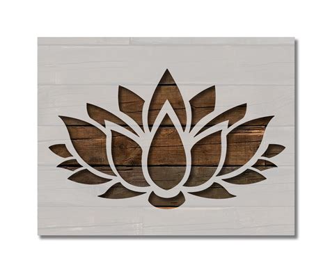 Lotus Flower Stencil Template Reusable 85 X 11 For Painting On Walls