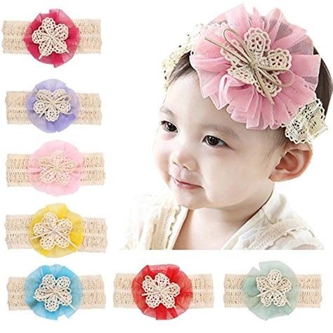 Bodermincer 10pack Newborn Baby Girl Headbands Infant Toddler Flower