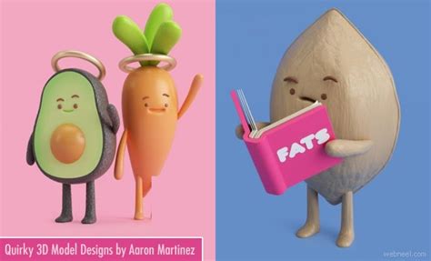 Quirky 3d Model Designs And Illustrations By Aaron Martinez