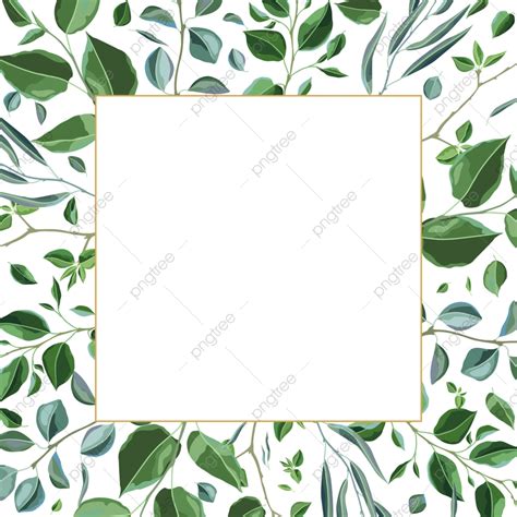 Green Leaves Frame Vector Design Images Frame With Branches And Green