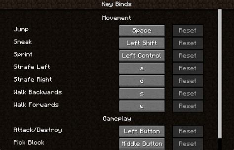Minecraft Controls Pc Wasd Keyboard And Mouse