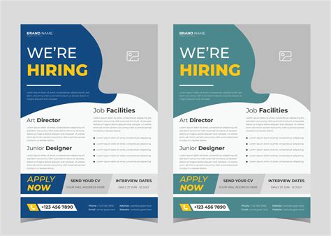 We Are Hiring Flyer Design We Are Hiring Poster Template Job Vacancy