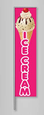 Ice Cream Rectangular Flag Feather Flags Banner Flags Flag Banners