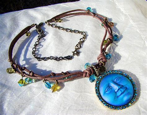 Kirks Folly Hand Made Seaview Moon Magic Crystal Corded Necklace