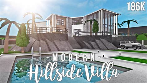 Roblox Bloxburg Modern Villa House Build Youtube