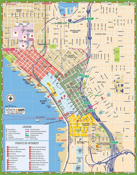 Seattle Tourist Map Printable Best Tourist Places In The World
