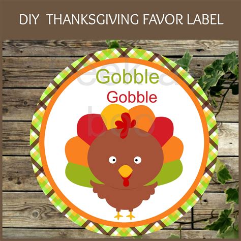 Diy Printable Round Thanksgiving Labels For Favors By Isidesigns