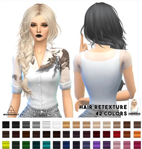 Sims 4 Hairs Miss Paraply Maysims Hairstyle Retextured