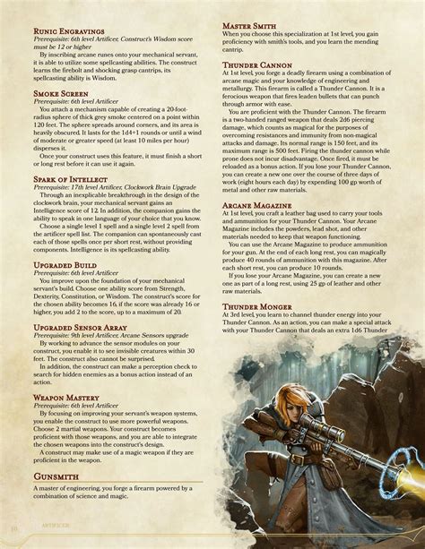 Unearthed Arcana Artificer Revised Homebrew And House Rules