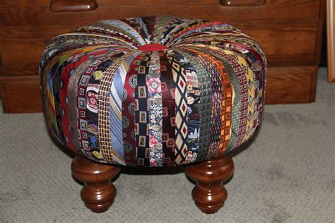 Great Keepsake Tuffetfootstool Made Out Of Father Or Grandfathers