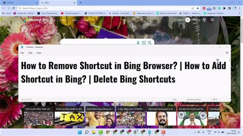 How To Remove Shortcut In Bing Browser How To Add Shortcut In Bing