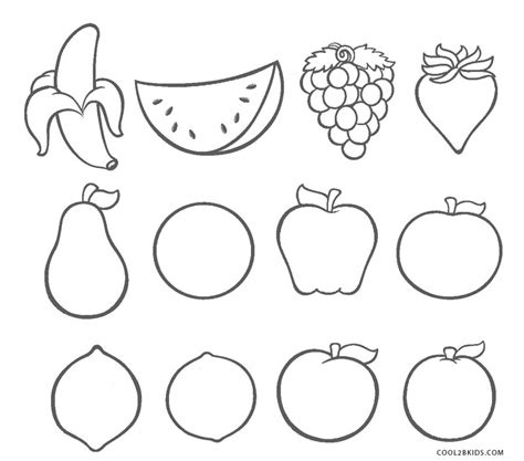 Dibujos De Frutas Para Colorear Páginas Para Imprimir Gratis