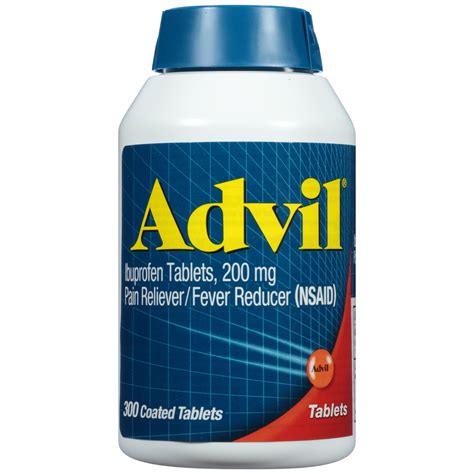 Advil Coated Tablets Pain Reliever And Fever Reducer Ibuprofen 200mg