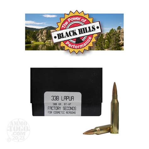 338 Lapua Magnum Ammo 20 Rounds Of 300 Grain By Black Hills Ammunition