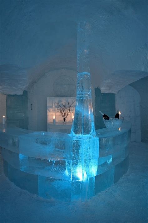 Blue Interior Photo Sorrisniva Alta Norway Igloo Ice Reindeer