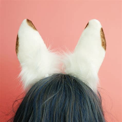 Realistic Bunny Ears Fluffy Rabbit Ears Faux Fur Ears Bunny Etsy