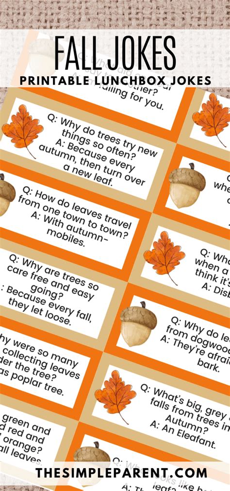 Fall Jokes For Kids With Free Printable Jokes