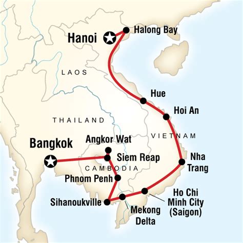 Map Of Vietnam And Thailand Hiking In Map