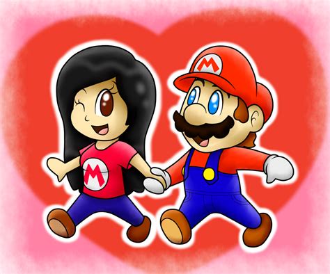 At Mario X Eve Cute Crimson Couple By Superlakitu