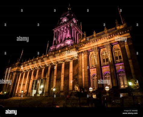 Leeds City Hall Beautifully Lit On A Lovely Winters Evening Lots Of