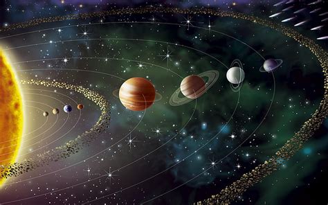 Hd Wallpaper Solar System With Planets Mercury Venus Earth Mars