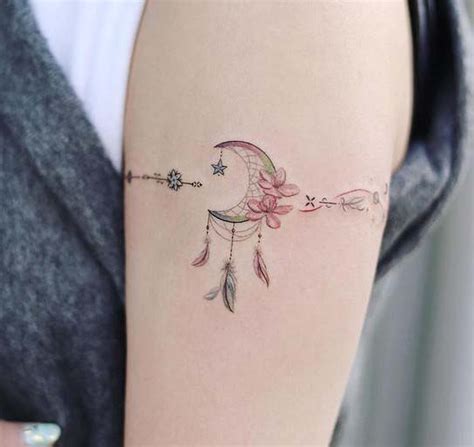 19 Magnificent Moon Dream Catcher Tattoo Designs Youll Be Obsessed