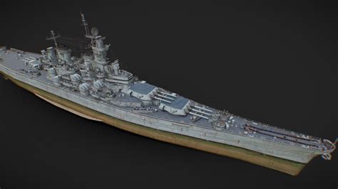 Uss Iowa World Of Warships Style 3d Model By Yosapat Panutyotin
