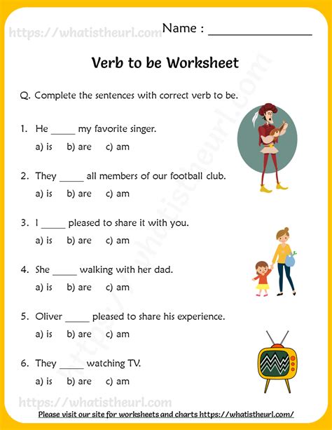 Grade 3 Tasty Verbs Worksheet