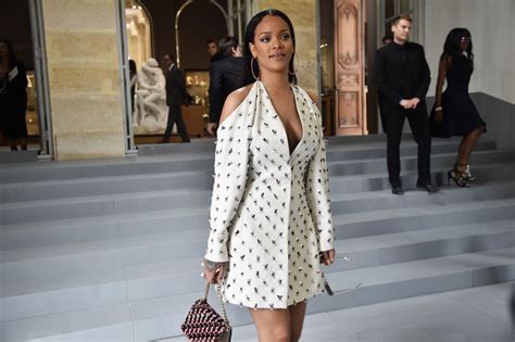Rihanna At Christian Dior Fashion Show At Paris Fashion