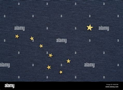 Starry Sky Big Dipper Constellation The Flag Of Alaska Flat Lay