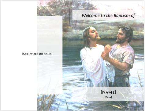 Free Lds Baptism Program Template Microsoft Word Tutorial Pics